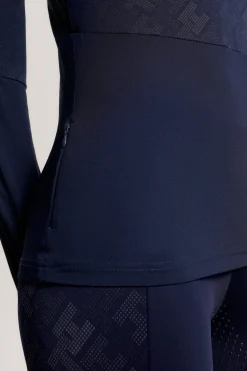 Tommy Hilfiger Equestrian Köln Reflektierendes Langarm 1/4 Reißverschluss Trainingsoberteil*Damen Shirts & Polos Für Damen