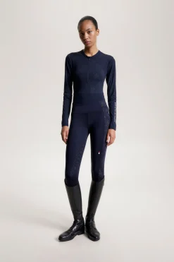 Tommy Hilfiger Equestrian Köln Reflektierendes Langarm 1/4 Reißverschluss Trainingsoberteil*Damen Shirts & Polos Für Damen