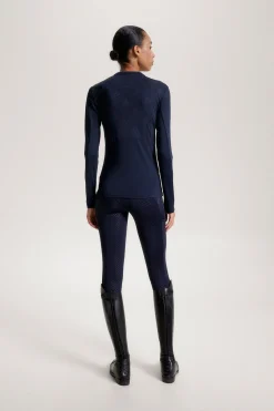 Tommy Hilfiger Equestrian Köln Reflektierendes Langarm 1/4 Reißverschluss Trainingsoberteil*Damen Shirts & Polos Für Damen
