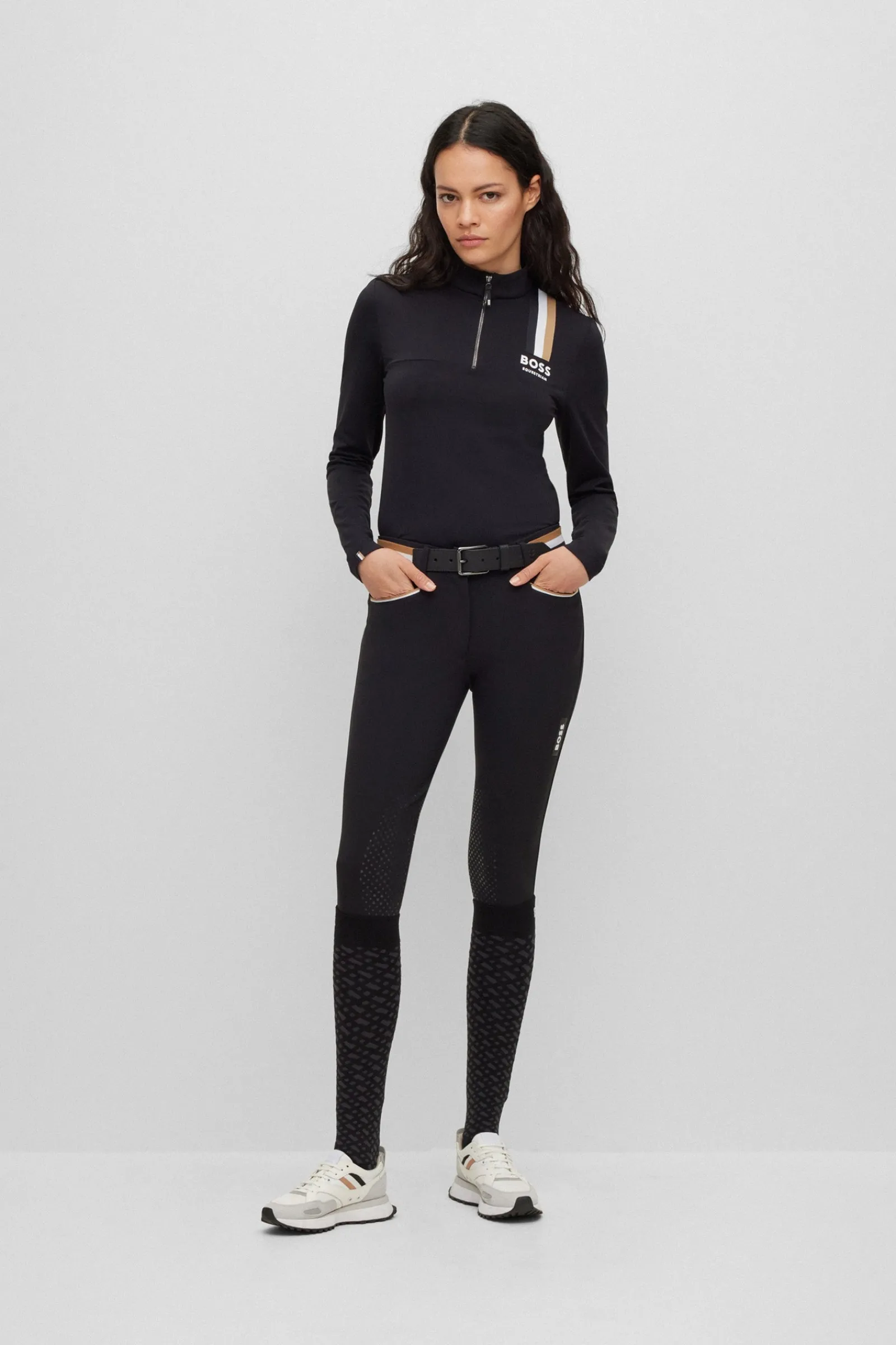 Boss Lia Signature Stripe Damen Trainingsshirt*Damen Shirts & Polos Für Damen