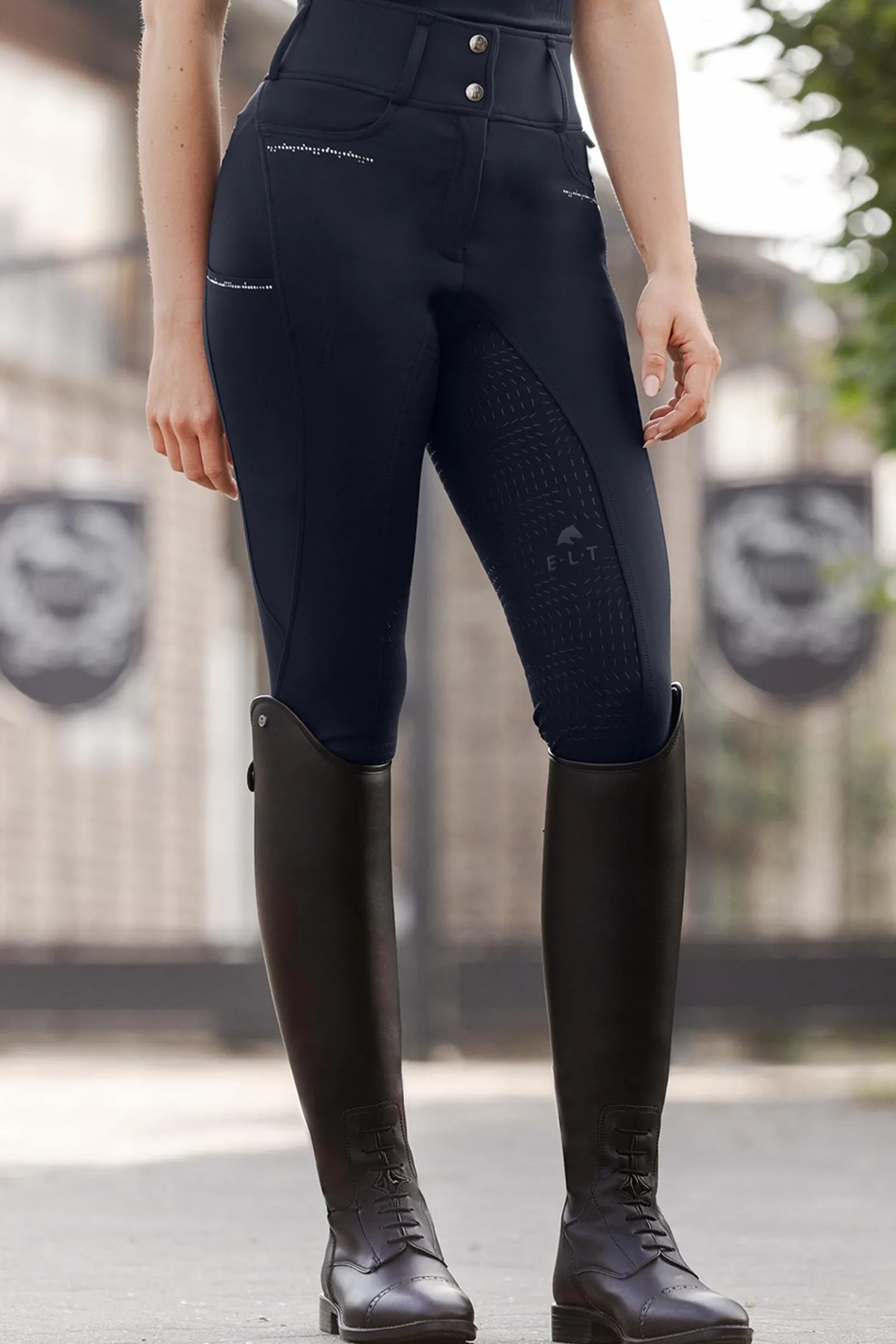ELT Mathilda Glam Damen High-Waist Reithose*Damen Reithose Für Damen Mit Vollbesatz