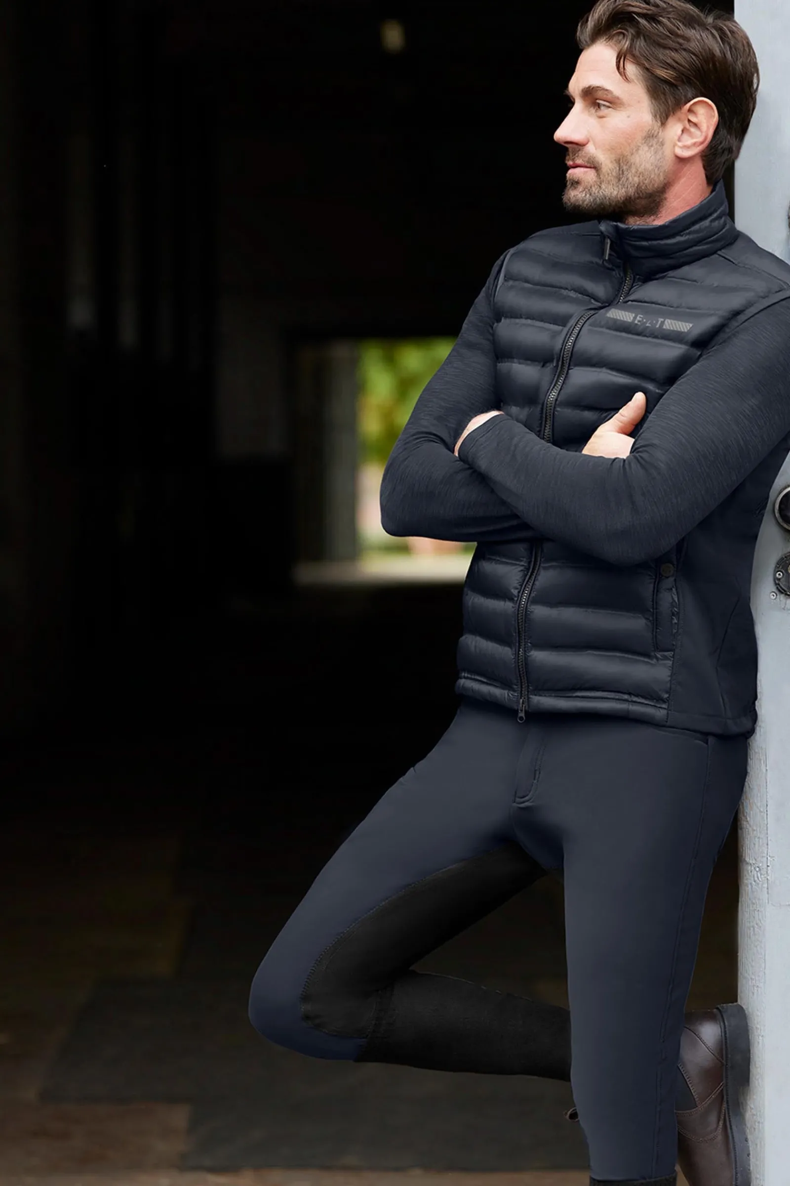 ELT Matteo Classic Herrenreithose mit Vollbesatz aus Kunstleder*Herren Reithosen Für Herren