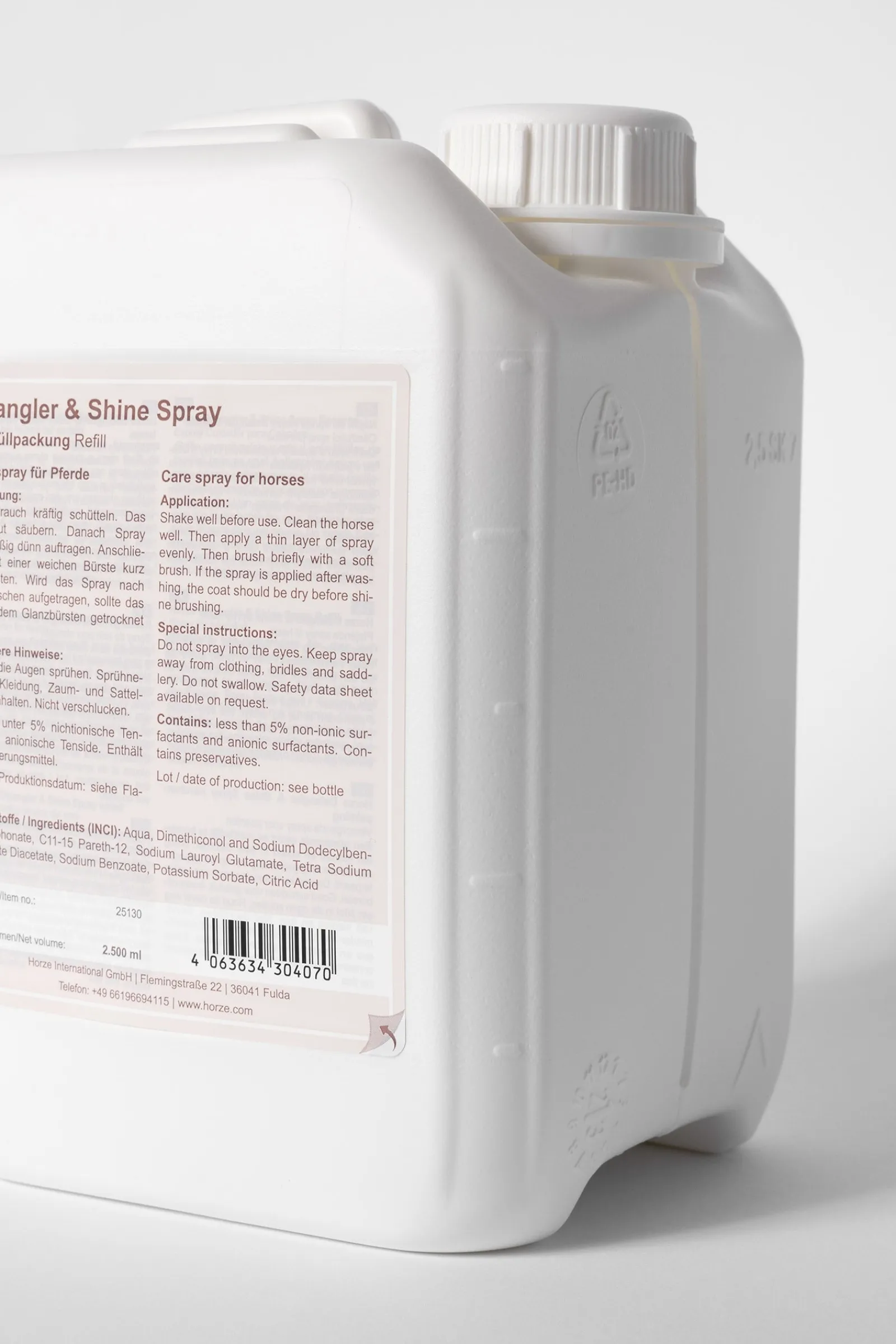 Horze Mähnen- und Schweif Glanz Spray Nachfüllpack, 2.5l* Haar- & Mähnen- & Schweifpflege