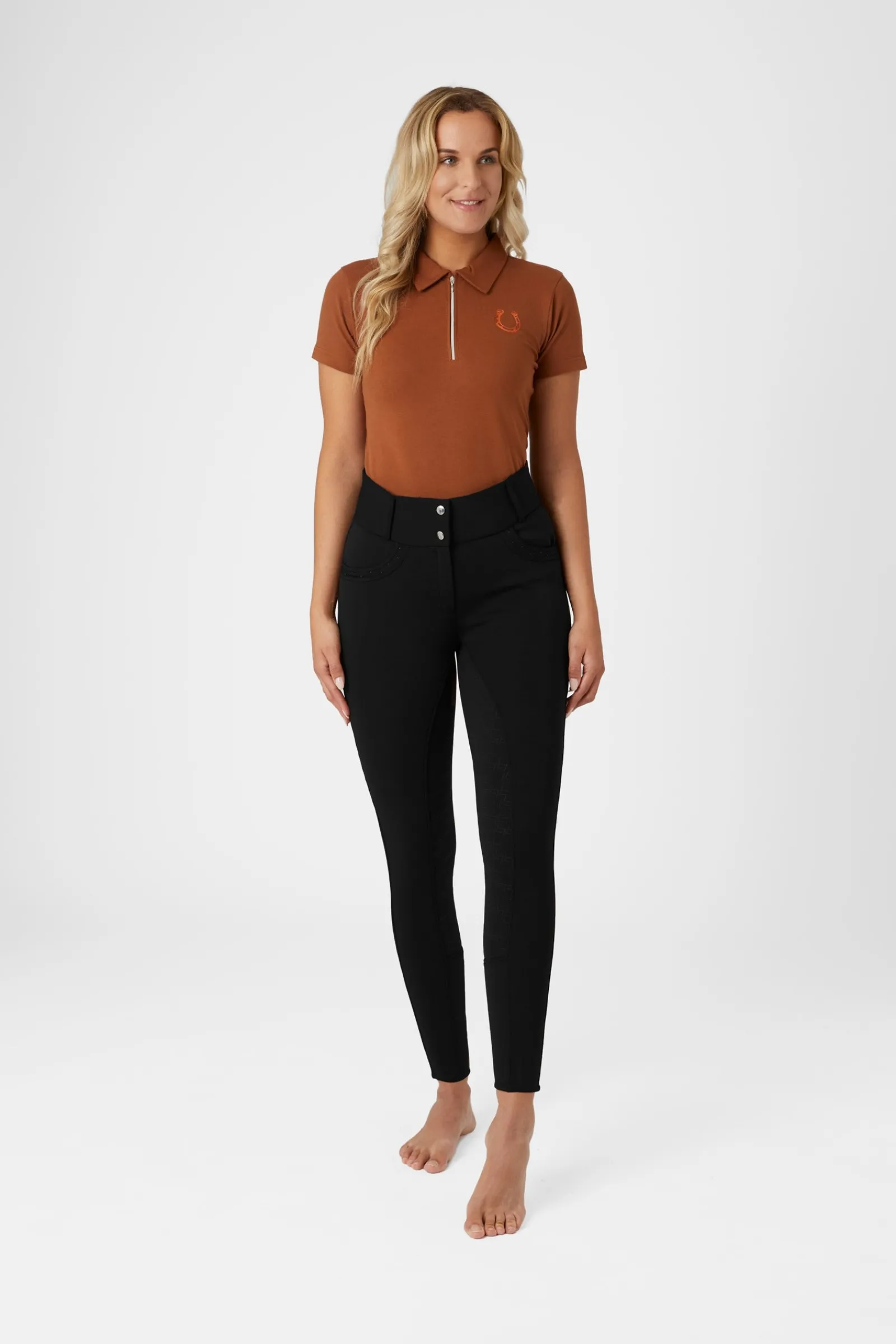 Horze Mia Damen Winterreithose mit Vollbesatz und Silikon Grip*Damen Thermoreithosen Und -Reitleggins Für Damen