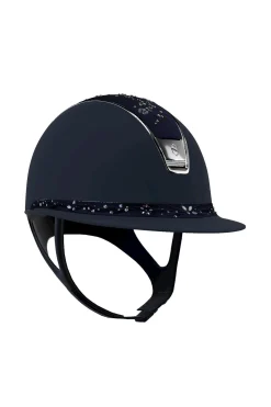 Samshield Miss Shield Shadowmatt mit Blumen Swarovski Schmuck, Chrom 2.0* Reithelme