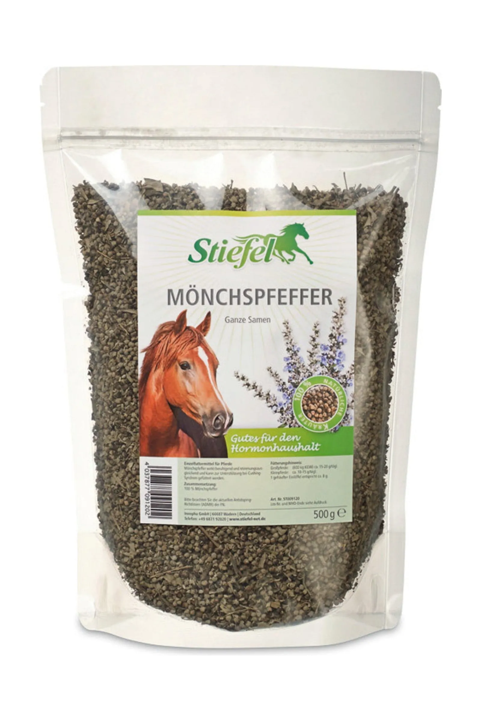 Stiefel Mönchspfeffer ganze Samen, 500 g* Ergänzungsfuttermittel Für Pferde