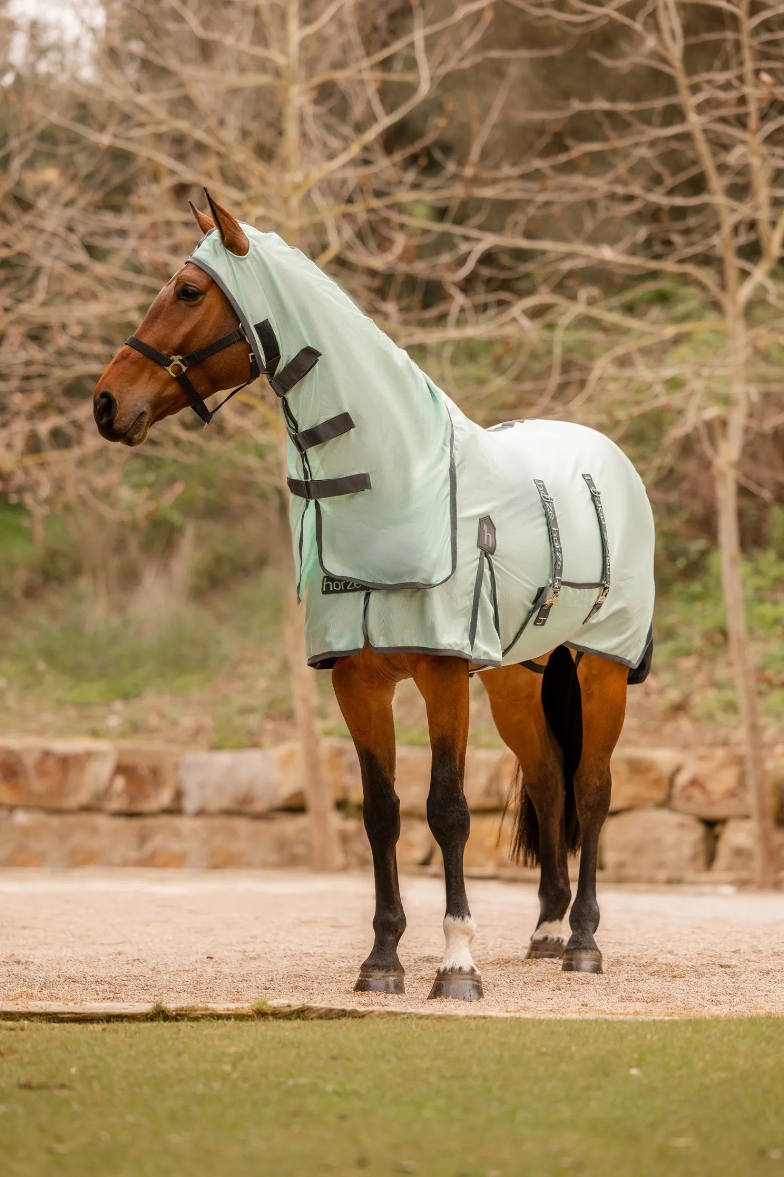 Horze Paso Fino Fliegendecke mit Halsteil und UV Schutz* Ekzemerdecken Und -Masken