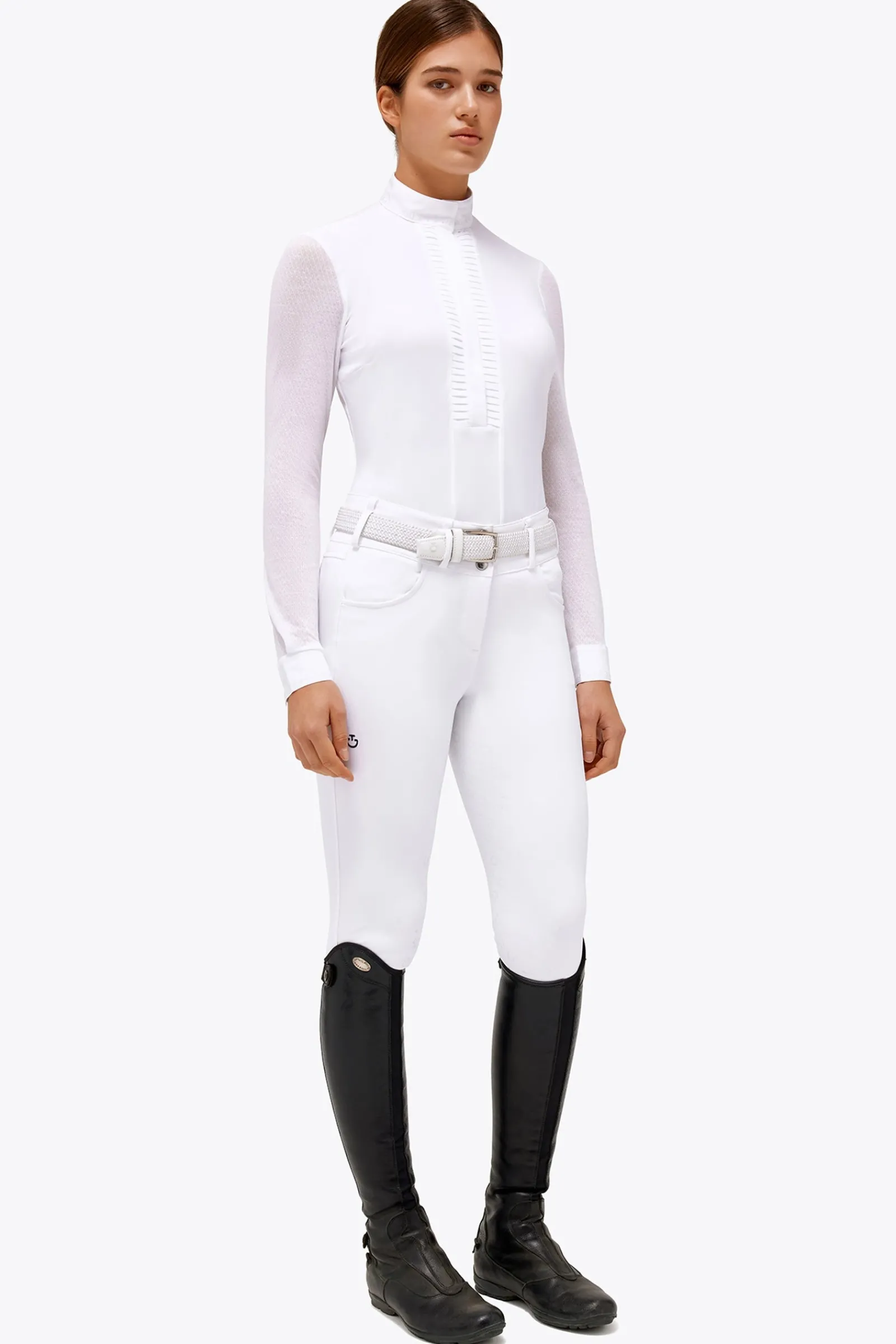 Cavalleria Toscana plissiertes Langarm Damen Turniershirt*Damen Shirts & Polos Für Damen