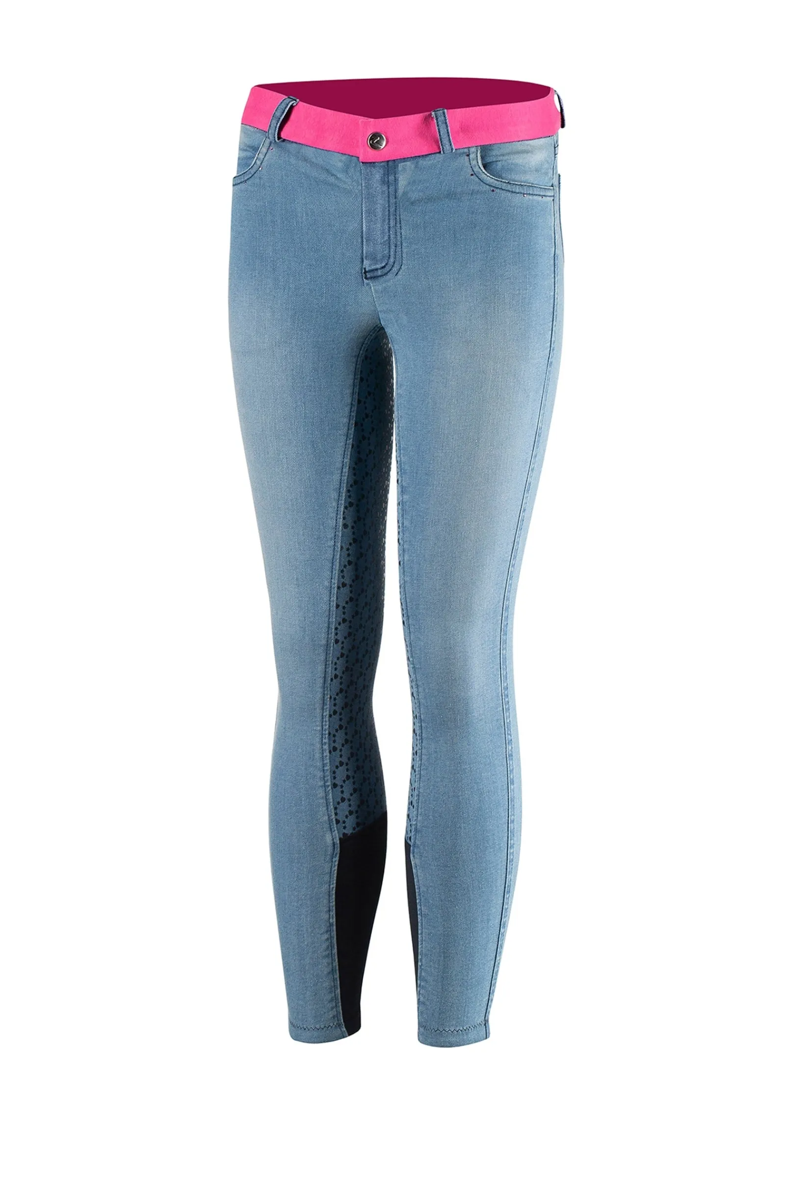 Horze Poppy Reithose mit Vollbesatz für Kinder in Jeansoptik und Silikon-Grip*Kinder Reithosen Für Kinder