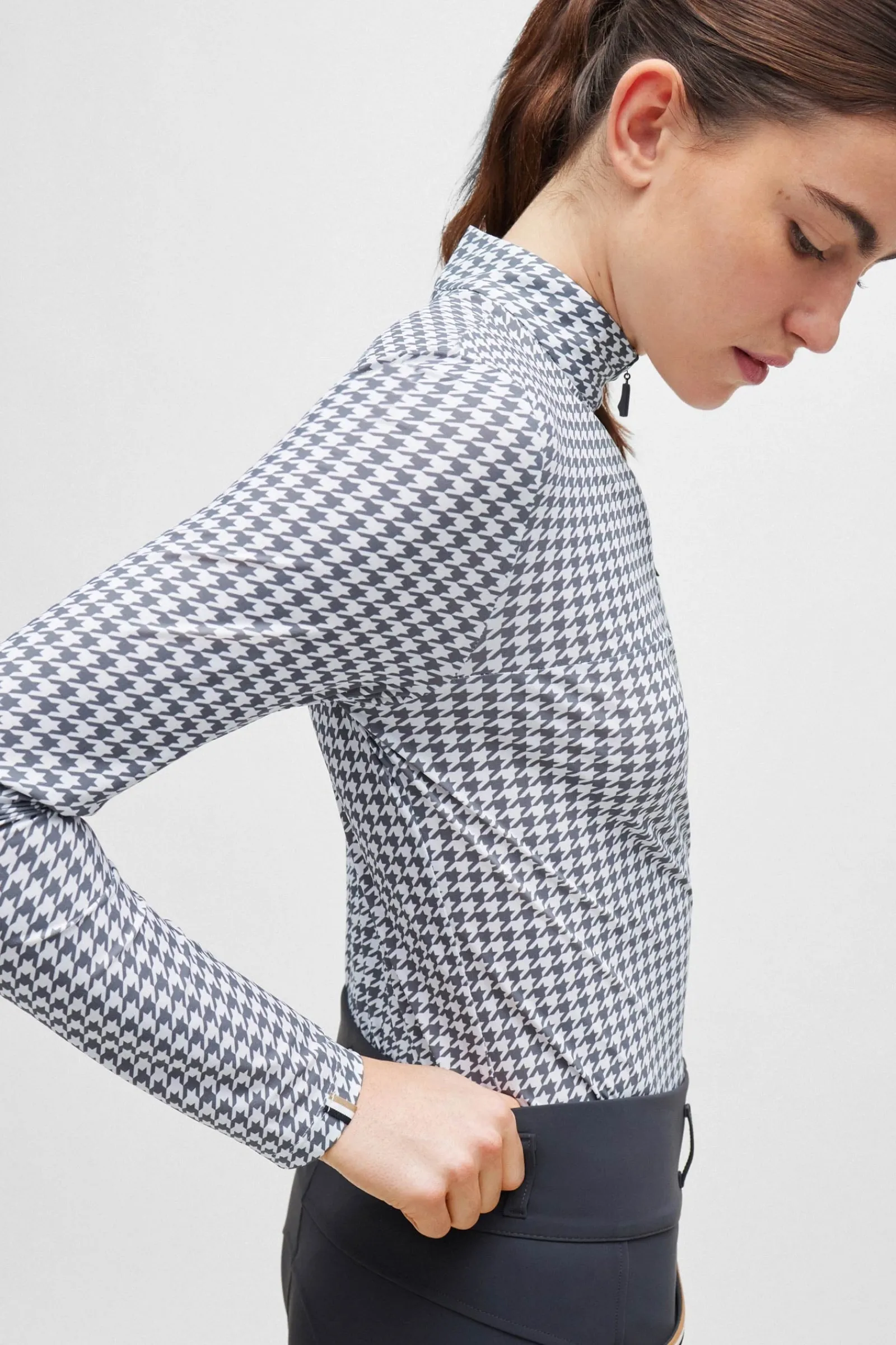 Boss Rachel Trainingsshirt Houndstooth*Damen Shirts & Polos Für Damen