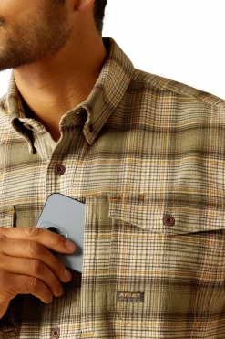 Ariat Rebar Flannel DuraStretch Herren Arbeitshemd*Herren Shirts & Polos Für Herren