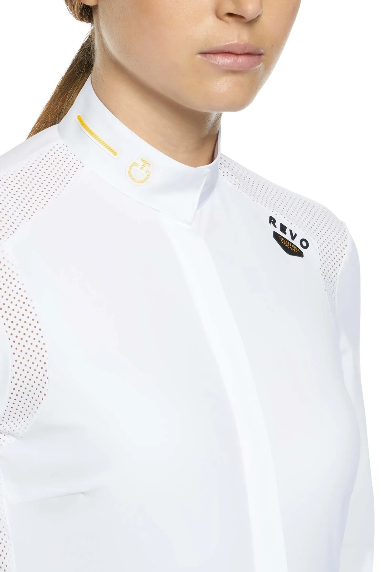 Cavalleria Toscana R-Evo Perforated Epaulet Damen Langarm Turniershirt*Damen Shirts & Polos Für Damen