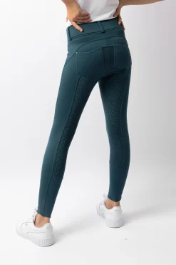 Horze Rhea Kinder Thermoreithose mit Vollbesatz und Gesäßtaschen*Kinder Reithosen Für Kinder|Thermoreithosen & -Reitleggins Für Kinder