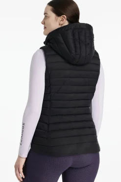 LeMieux Rose Damen-Steppweste mit Kapuze*Damen Mäntel & Jacken Für Damen