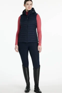 LeMieux Rose Damen-Steppweste mit Kapuze*Damen Mäntel & Jacken Für Damen