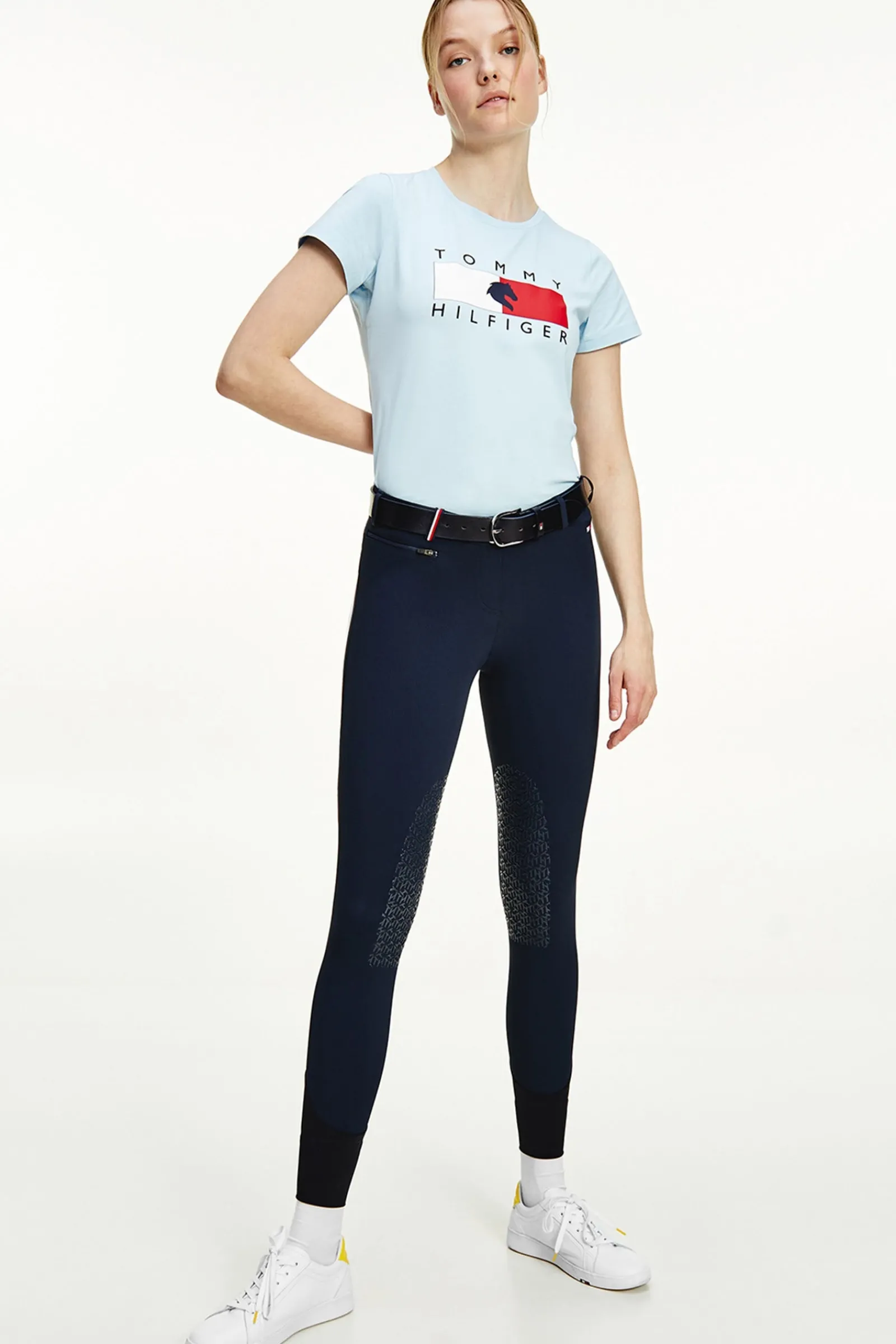 Tommy Hilfiger Equestrian Style Damen Reithose mit Kniebesatz mit Grip*Damen Reithose Für Damen Mit Kniebesatz