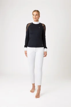 Horze Sylvie Damen Langarm-Turniershirt mit Spitze*Damen Shirts & Polos Für Damen
