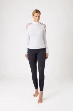 Horze Sylvie Damen Langarm-Turniershirt mit Spitze*Damen Shirts & Polos Für Damen