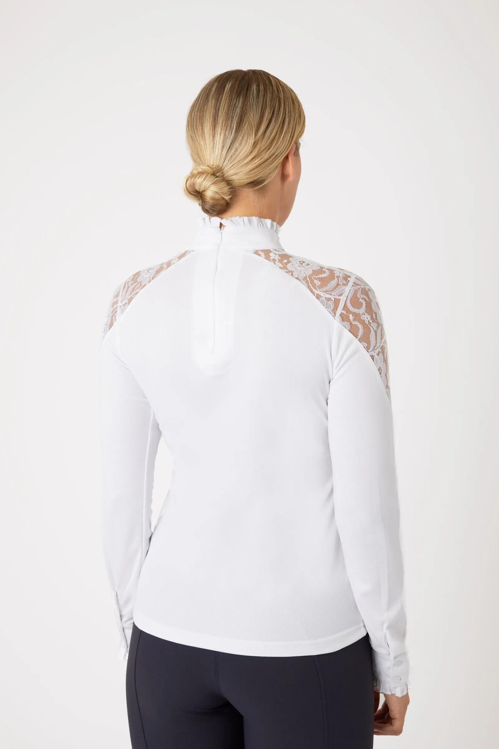 Horze Sylvie Damen Langarm-Turniershirt mit Spitze*Damen Shirts & Polos Für Damen