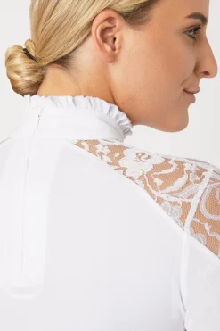 Horze Sylvie Damen Langarm-Turniershirt mit Spitze*Damen Shirts & Polos Für Damen