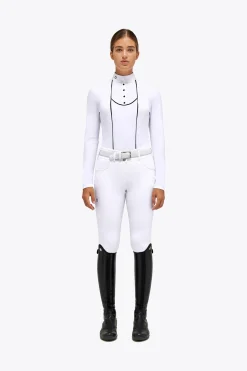Cavalleria Toscana Tech Jersey Piqué Damen-Langarm-Turniershirt*Damen Shirts & Polos Für Damen