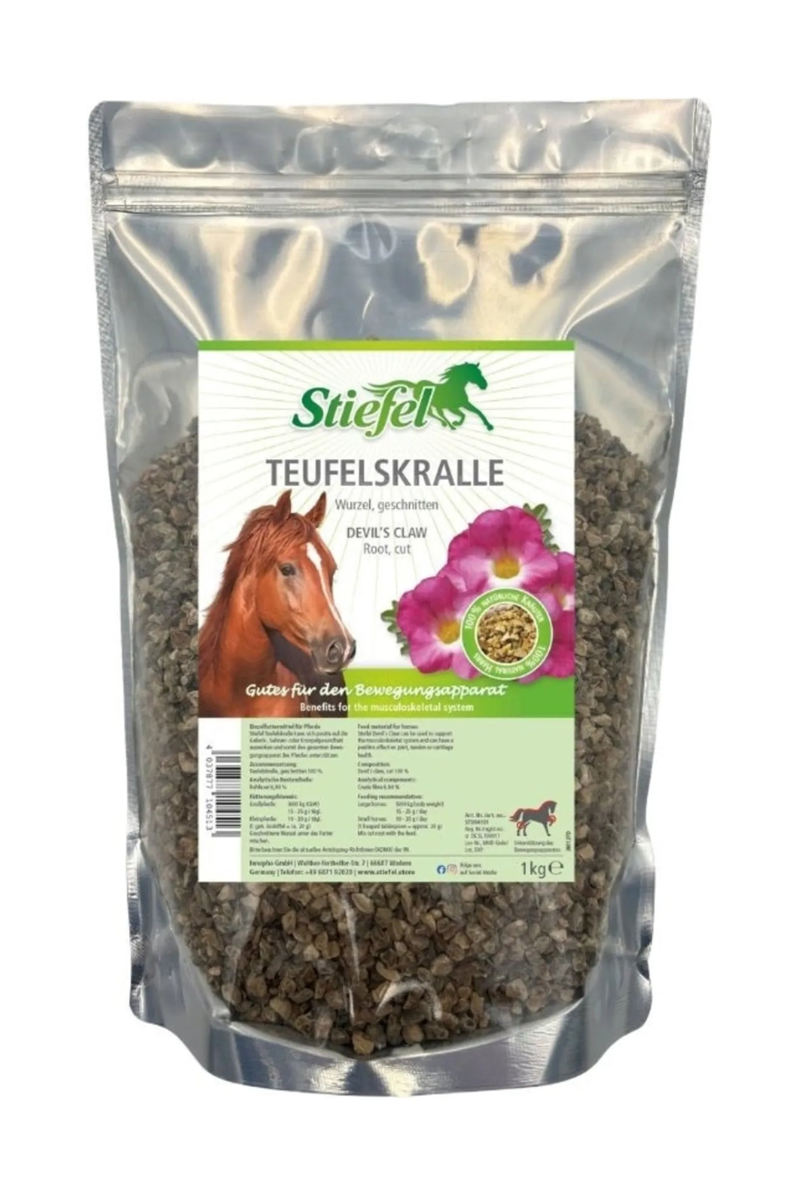 Stiefel Teufelskralle geschnitten, 1kg* Ergänzungsfuttermittel Für Pferde