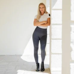 Horze Vanessa Reitleggings mit Vollbesatz, Nahtlos in Jeansoptik*Damen Reitleggings Für Damen