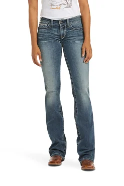 Ariat Whipstitch R.E.A.L. Damen Bootcut Stretch Jeans mit mittelhohem Bund*Damen Jodhpurreithose Für Damen