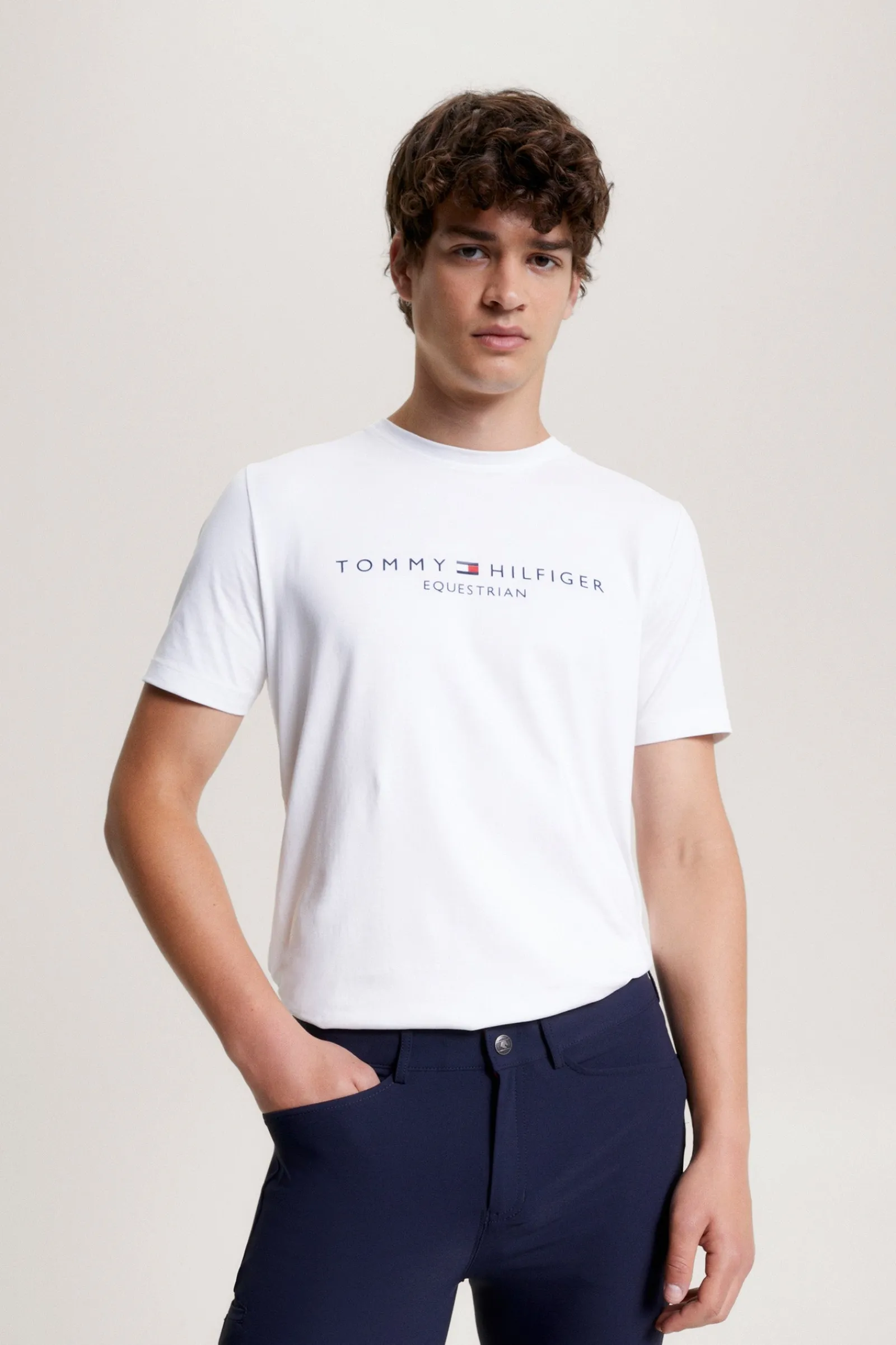 Tommy Hilfiger Equestrian Williamsburg T-Shirt mit Motiv und kurzen Ärmeln*Herren Shirts & Polos Für Herren