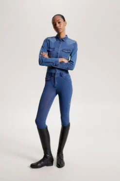 Tommy Hilfiger Equestrian Woodside Stretch Denim Hemd*Damen Shirts & Polos Für Damen